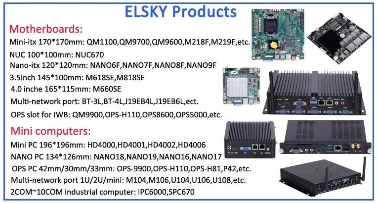 Hot Sale Elsky 12V DDR3 Msata Fanless Pocket Nano Mini PC Dual Cores J1900 Processor with 1 LAN for Industrial Control Computer