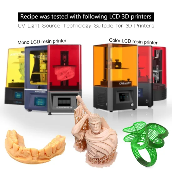 Personalização de amostra Impressoras 3D Slp/LCD Easy-Print resina dental Yousu 3D 184 405nm resina modelo dental com baixo encolhimento e alta precisão 1000 g