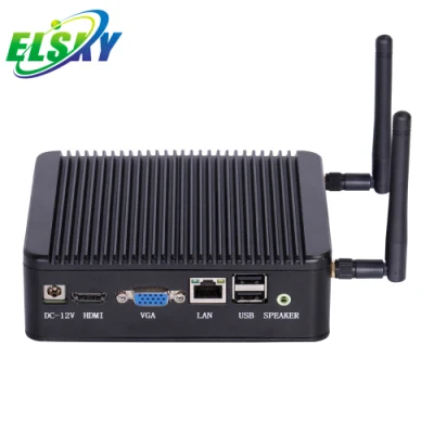 Venda imperdível Elsky 12V DDR3 Msata Pocket Fanless Nano Mini PC Dual Core J1900 Processador com 1 LAN para Computador de Controle Industrial